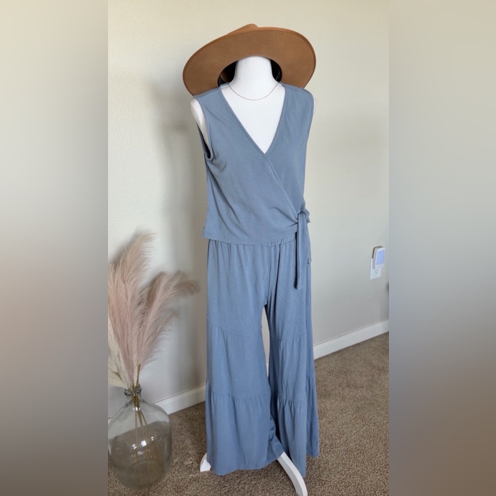 Blue 2pc Set - top and boho bottoms